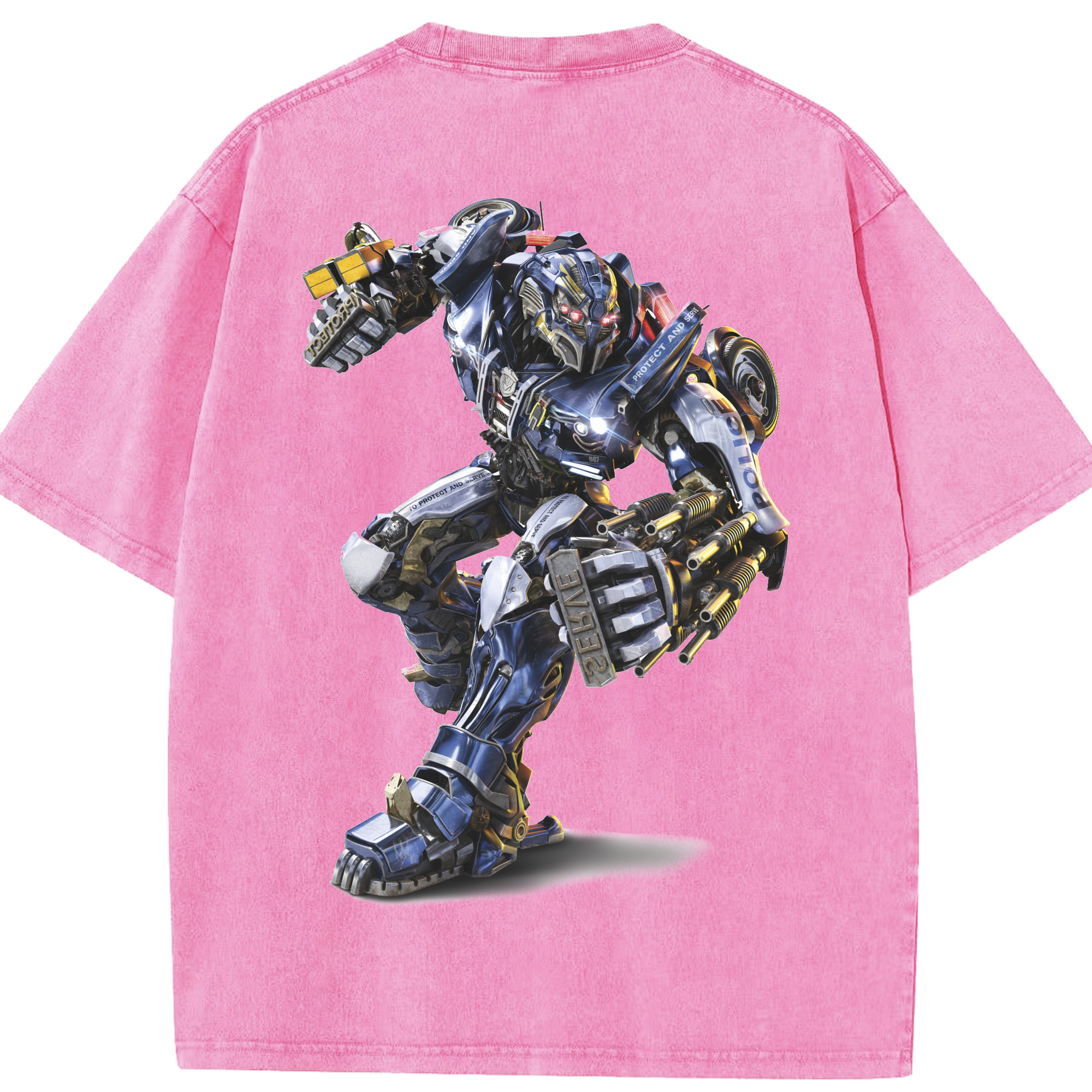 （画像用）  綿100% ヴィンテージ風 半袖Tシャツ（背面プリント）
